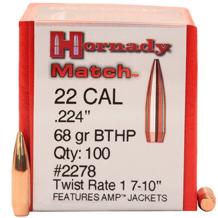 RE-LOADING - HORNADY PROJ 30 CAL 208GR BTHP MATCH 22CAL 68GR BTHP (100PK) Shoalhaven Shooting