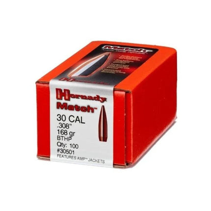RE-LOADING - HORNADY PROJ 30 CAL 208GR BTHP MATCH 30 CAL 168GR (100PK) Shoalhaven Shooting
