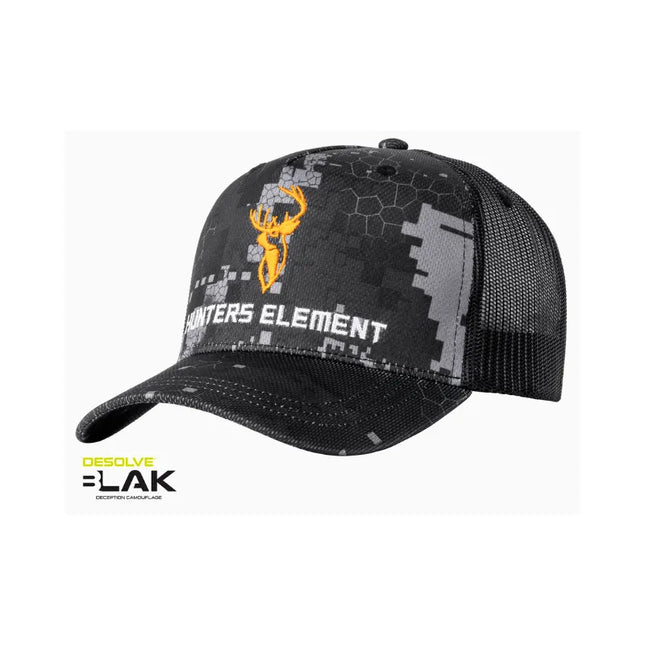 HUNTERS ELEMENT GRANITE TRUCKER CAP DESOLVE BLAK