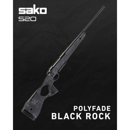 FIREARMS - SAKO S20 HUNTER POLYFADE HEXAGON BLACK ROCK CAMO CERAKOTE FLUTED 308WIN 24" MT D18 Shoalhaven Shooting