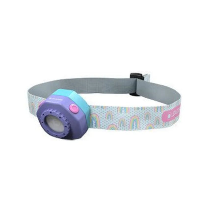 LIGHTING - LEDLENSER KIDLED 40LM MULTI COLOUR LED RECHARGABLE HEADLAMP 3 YEARS + WITH SAFETY SCREWS Purple Shoalhaven Shooting