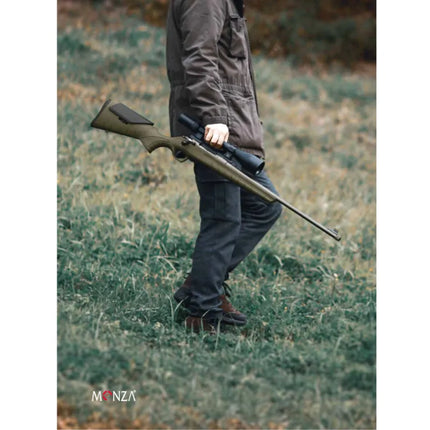 MONZA .308WIN / 61CM-24" VARMINT TACTICAL KHAKI BLACK BOLT ACTION RIFLE (2 X MAGS + BAG)