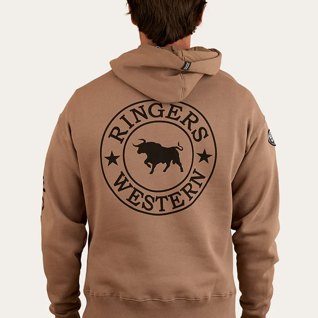 RINGERS WESTERN KNX OVERSIZE UNISEX HOODIE CAMEL - L