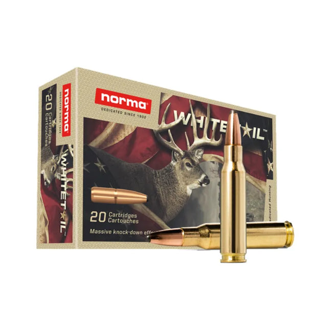 NORMA AMMO 308WIN 180GR WHITETAIL SP 20 PACK