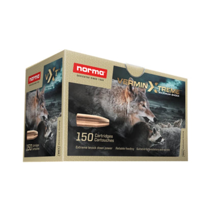 NORMA AMMO 222 REM 55GR VERMIN XTREME HP 100PK