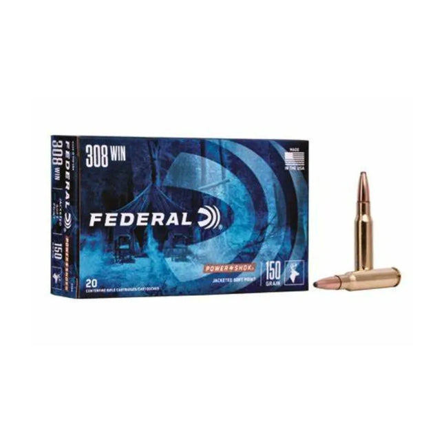 AMMUNITION - FEDERAL AMMO 308 W 150GR SP P- SHOK Shoalhaven Shooting