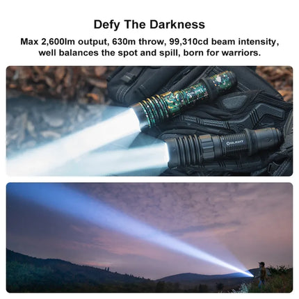 OLIGHT WARRIOR X 4 KIT REACHARGABLE LED TORCH TACTICAL FLASH LIGHT HUNTING KIT COLOUR - MATTE BLACK