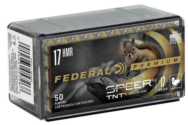 FEDERAL AMMO 17HMR PREMIUM 17GR TNT HP