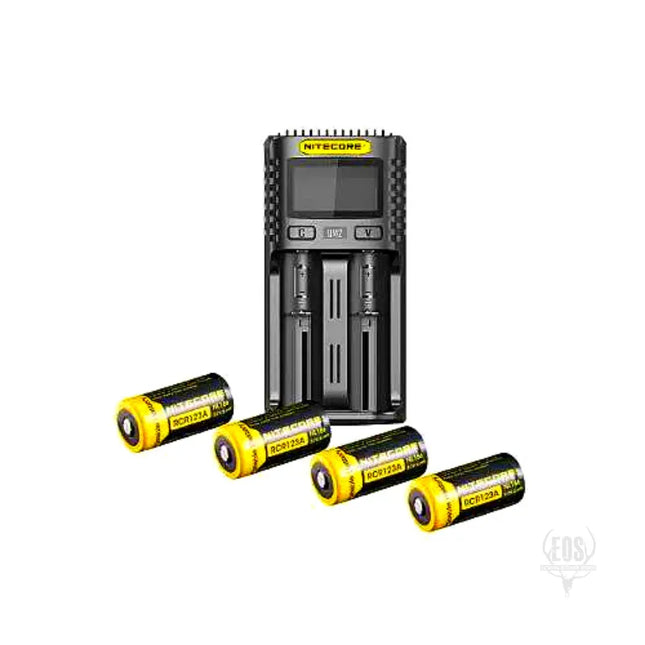 LIGHTING - NITECORE UM2 & CR123A (NL166) COMBO 1 X CHARGER, 4X CR123A THERMAL KIT, THUNDER Shoalhaven Shooting
