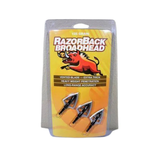 RAZORBACK 2-BLADE BROADHEADS (VENTED)