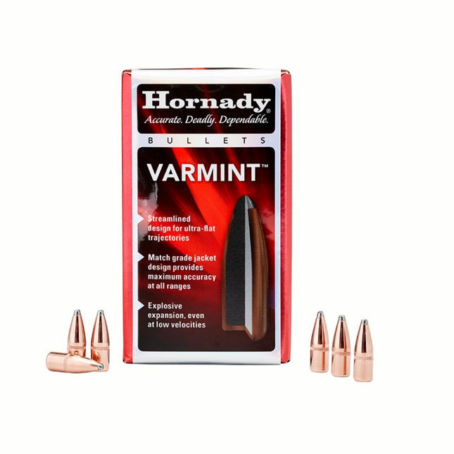 RE-LOADING - HORNADY PROJ .22 CAL 60GR SP VARMINT .22 CAL 60GR SP (100PK) Shoalhaven Shooting