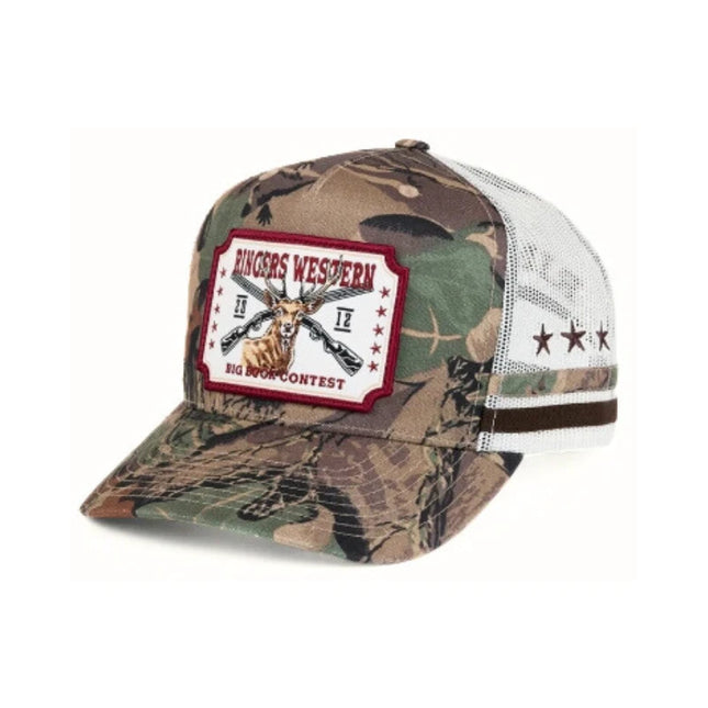 RINGERS WESTERN BIG BUCK DEEP FIT TRUCKER CAP - CAMO