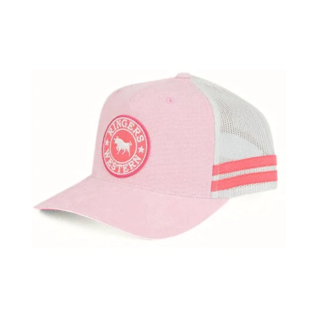 RINGERS WESTERN MCCOY KIDS TRUCKER CAP - BARLEY PINK