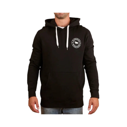 RINGERS WESTERN SIGNATURE BULL MENS PULLOVER HOODIE BLK/WHT - M