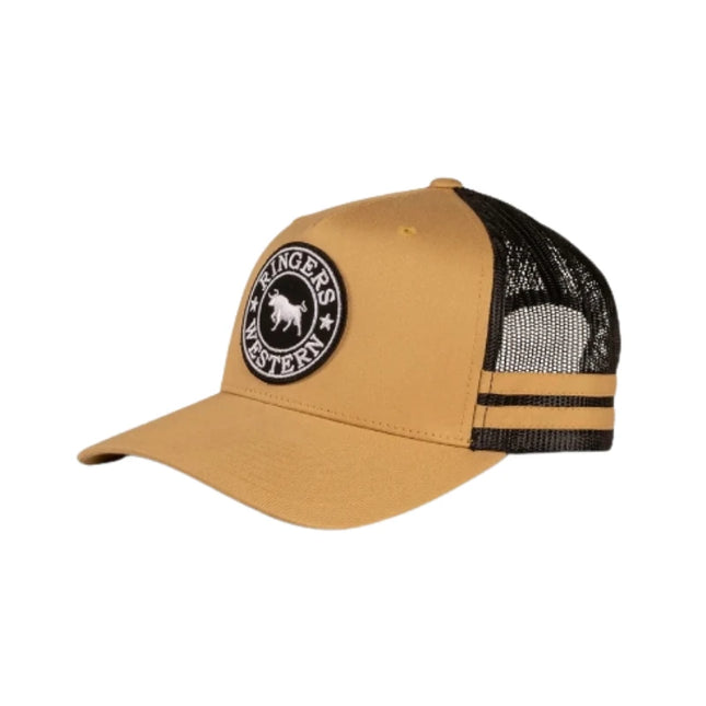 RINGERS WESTERN MCCOY TRUCKER CAP - CLAY/BLK