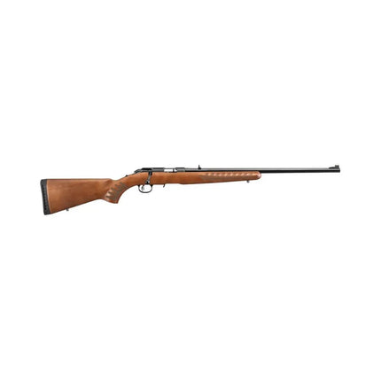 RUGER AMERICAN RIMFIRE WOOD BA 22LR 22" SATIN BLUED 10RD