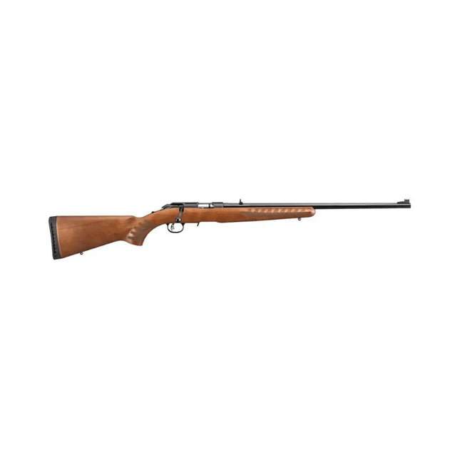 RUGER AMERICAN RIMFIRE WOOD BA 22LR 22" SATIN BLUED 10RD