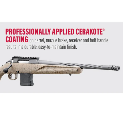 RUGER AMERICAN GEN II RANCH 300BLK 16" COBALT CERAKOTE