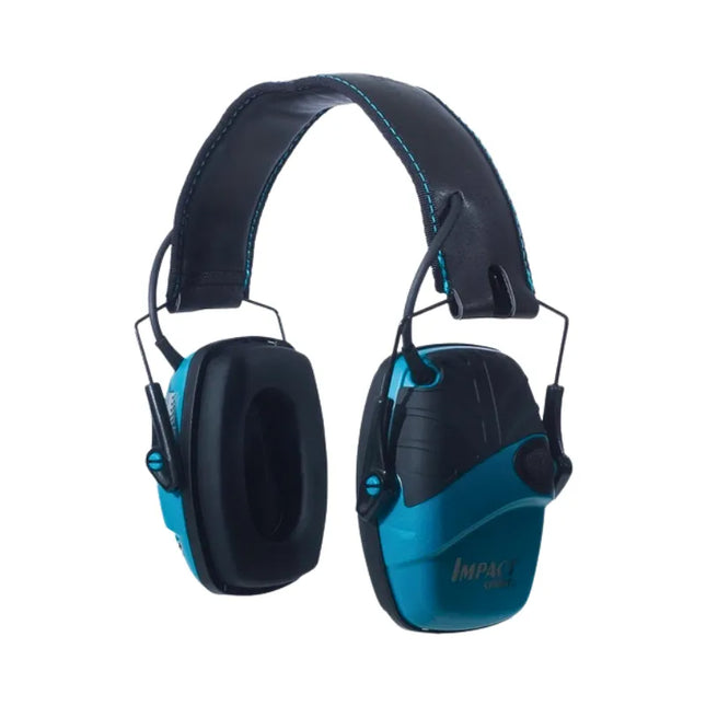 HOWARD LEIGHT IMPACT SPORT BLU EAR MUFF, 24DB RATING, CLASS 4 TEAL/BLUE