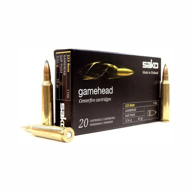 SAKO AMMO 223 55GR GAME HEAD 50RND PACKET