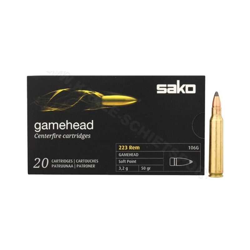 SAKO AMMO 223 REM 63GR GAMEHEAD SP 50 PACK