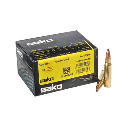 SAKO AMMO 308 150GR GAMEHEAD VARMINT RX 50RND PKT