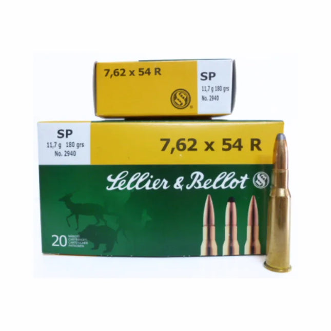 SELLIER & BELLOT AMMO 7.62X54R 180G SP