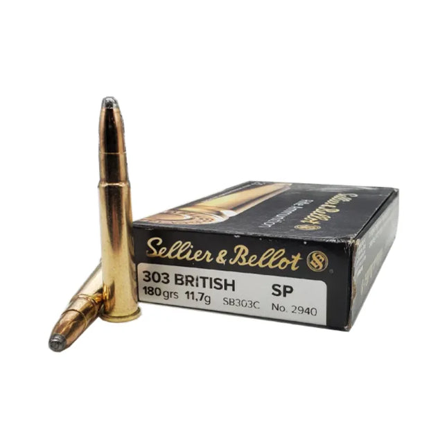 SELLIER & BELLOT AMMO 303 BRITISH 180GR SP