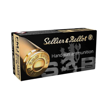 SELLIER & BELLOT AMMO 9MM LUGER 124GR LRN 50 PACK