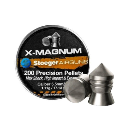 STOEGER X-MAGNUM 5.5MM/22 CAL 21.12GR AIR RIFLE PELLETS