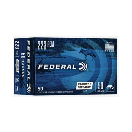 FEDERAL AMMO 223 50GR JHP 50RND PKT