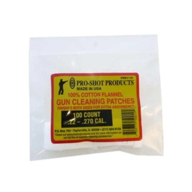 PRO SHOT PATCHES 100PK .22-.270CAL - Shoalhaven Shooting