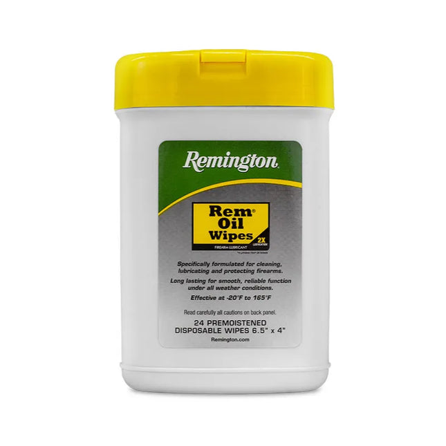 REMINGTON REM OIL WIPES (24 PREMOISTENED DISPOSABLE WIPES) - Shoalhaven Shooting
