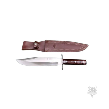 KNIVES - CUDEMAN – BOWIE 25CM BLADE, POLISHED RED STAMIN WOOD HANDLE / LEATHER SHEATH Shoalhaven Shooting
