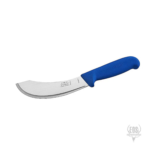 VICTORY HOLLOW GROUND SKINNING KNIFE, 15CM, BLUE PROGRIP 2 - Shoalhaven Shooting