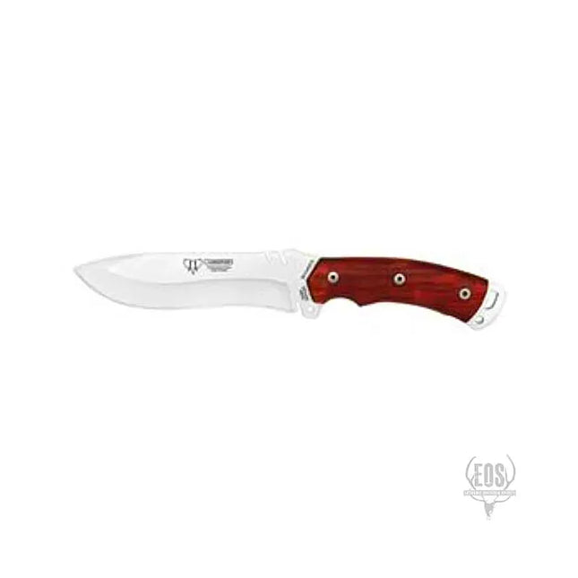 KNIVES - CUDEMAN CLIP POINT TACTICAL 15CM SATIN FINISH BLADE COCOBOLO WOOD HANDLE/LEATHER SHEATH Shoalhaven Shooting