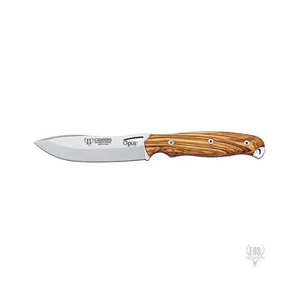 KNIVES - CUDEMAN – FIXED 10.5CM NESMUK POINT BLADE, SATIN OLIVE WITH RED SEPARATOR / LEATHER SHEATH Shoalhaven Shooting
