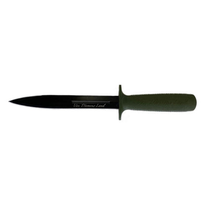 VAN DIEMENS LAND PIG STICKER NO SHEATH OLIVE HANDLE STEALTH - Shoalhaven Shooting