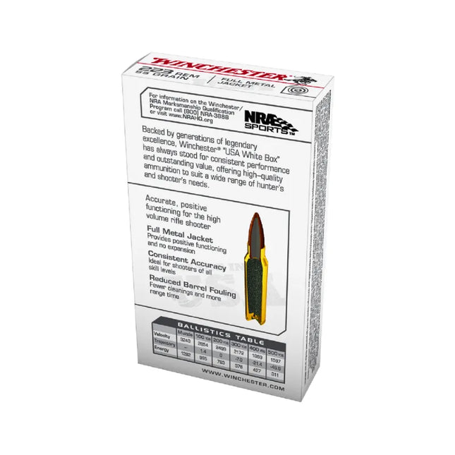 WINCHESTER AMMO 223REM USA VALUE PACK 55GR FMJ 20PK