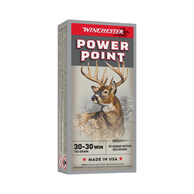 WINCHESTER AMMO 30-30WIN POWERPOINT 150GR PP 20RD PK