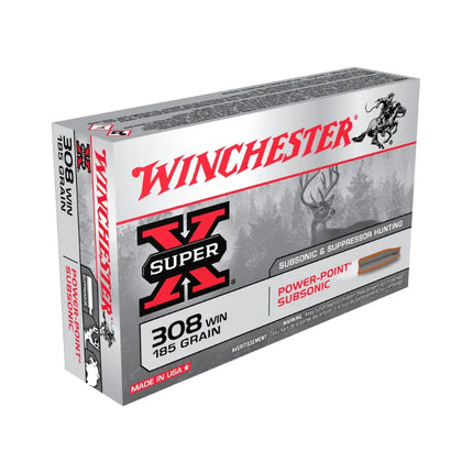 WINCHESTER AMMO 308 SX 185GR SUBSONIC