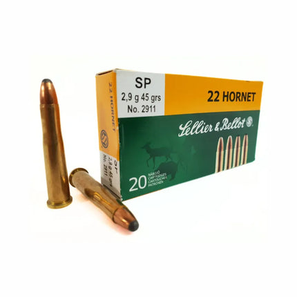 SELLIER & BELLOT AMMO 22 HORNET 45GR SP