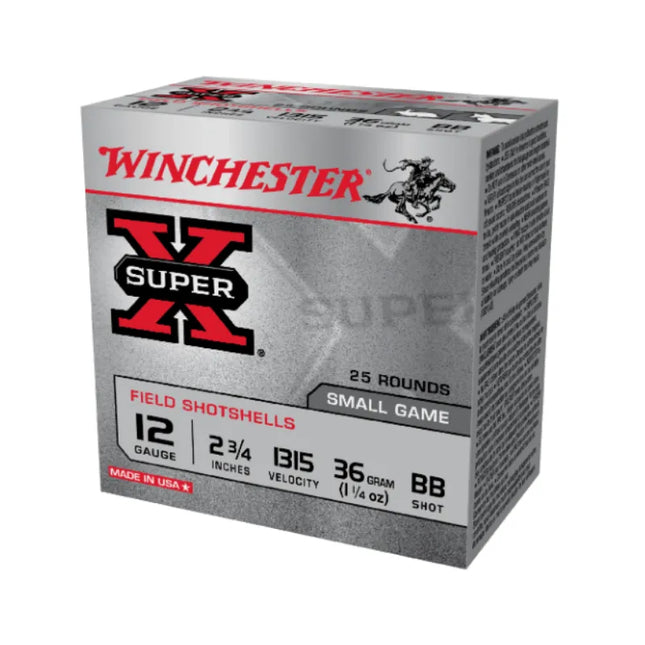 WINCHESTER AMMO SUPER X 12GA BB 2-3/4'' 36GM