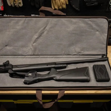 AXOR ARMS BUSHPIG BP28 12GA 28" LEVER RELEASE SHOTGUN 5+1 HEAVY DUTY CAVAS BAG