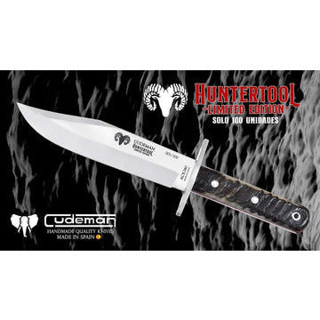 KNIVES - CUDEMAN - LIMITED EDITION (100 ONLY) BOWIE 38CM BLADE, RAM HORN HANDLE / LEATHER SHEATH Shoalhaven Shooting