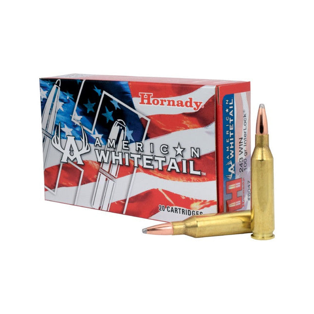 HORNADY 243 WIN 100GR AMERICAN WHITETAIL - 20PK