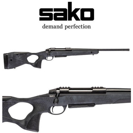 FIREARMS - SAKO S20 HUNTER POLYFADE HEXAGON BLACK ROCK CAMO CERAKOTE FLUTED 308WIN 24" MT D18 Shoalhaven Shooting